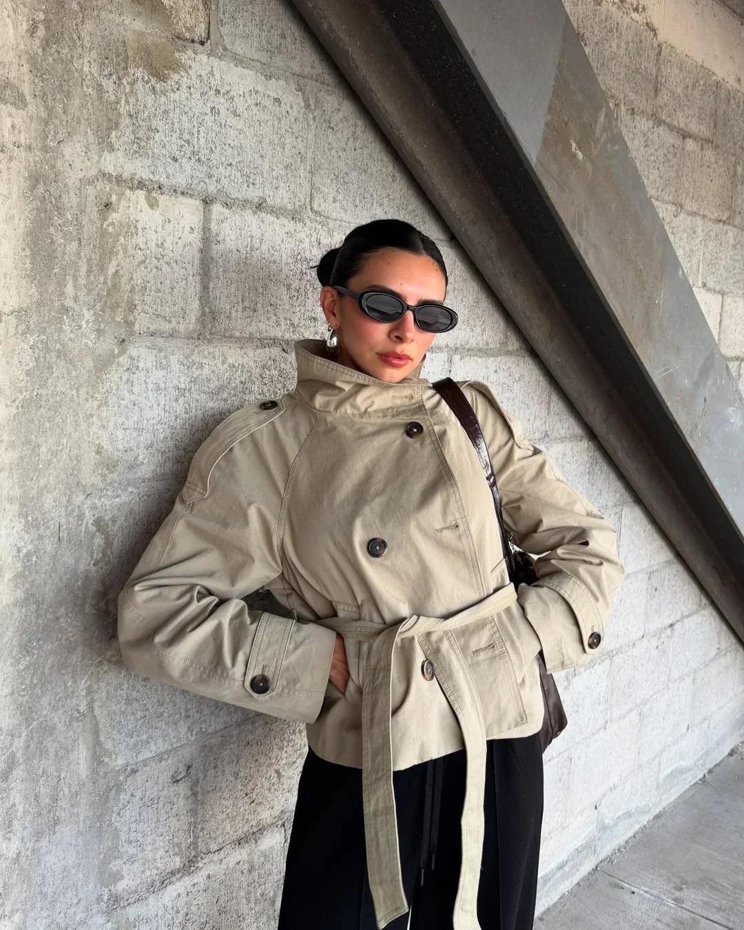 Women's Cropped Trench Coat – Belt