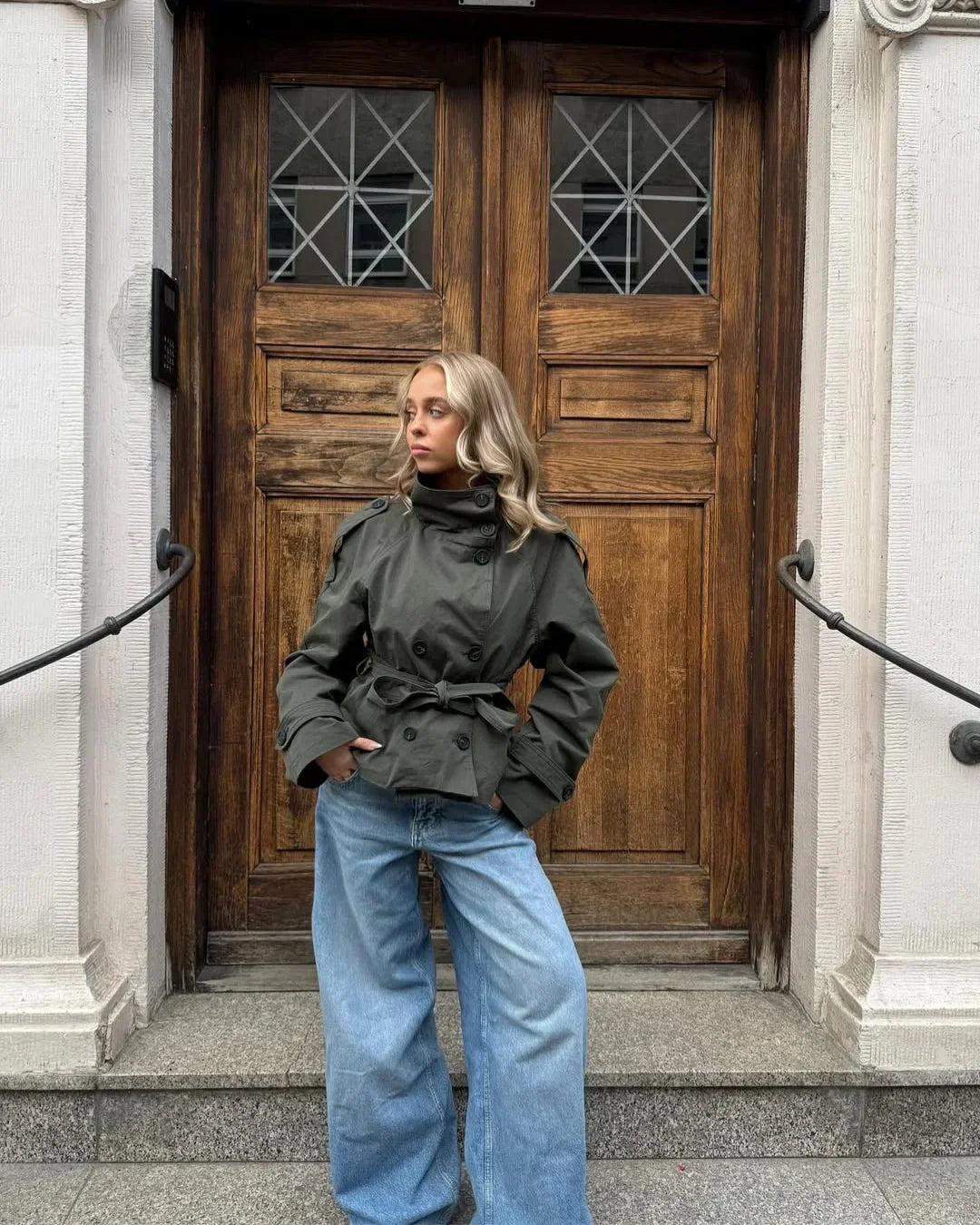 Women's Cropped Trench Coat – Belt