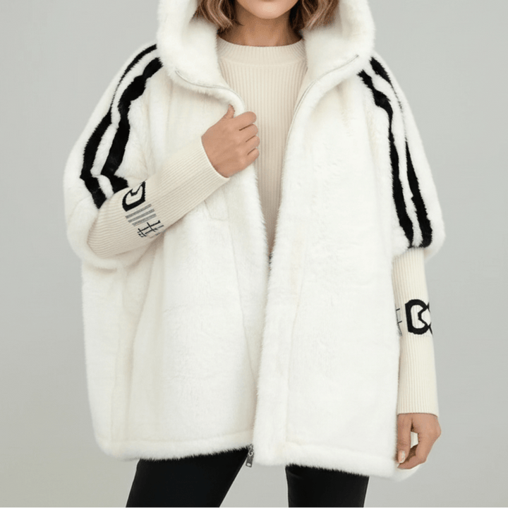 Women's Jacket – Oversized Hooded Faux Fur Zip-Up Winter