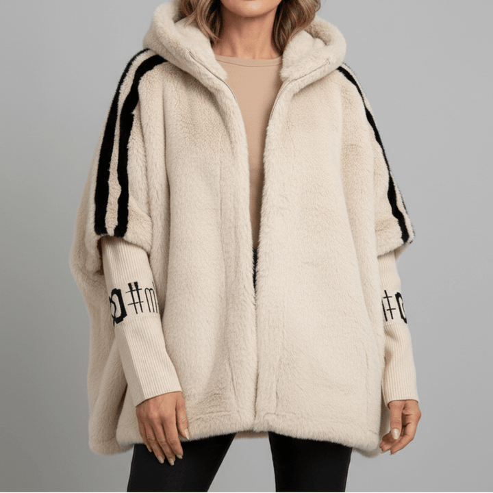 Women's Jacket – Oversized Hooded Faux Fur Zip-Up Winter