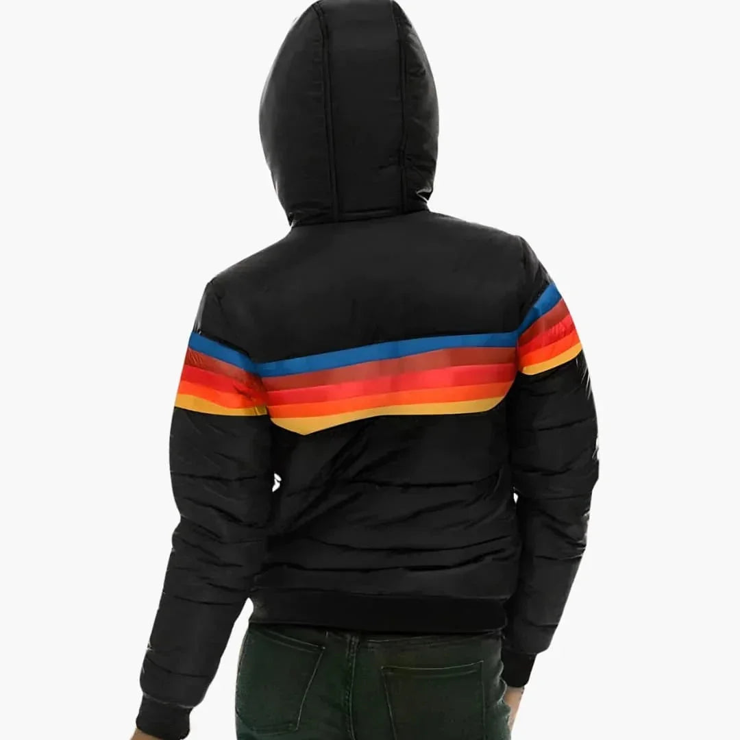 Women's Colorblock Hooded Puffer Jacket