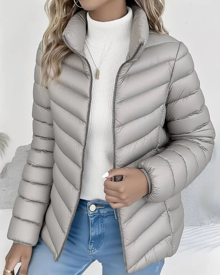 Women's High Neck Quilted Puffer Jacket