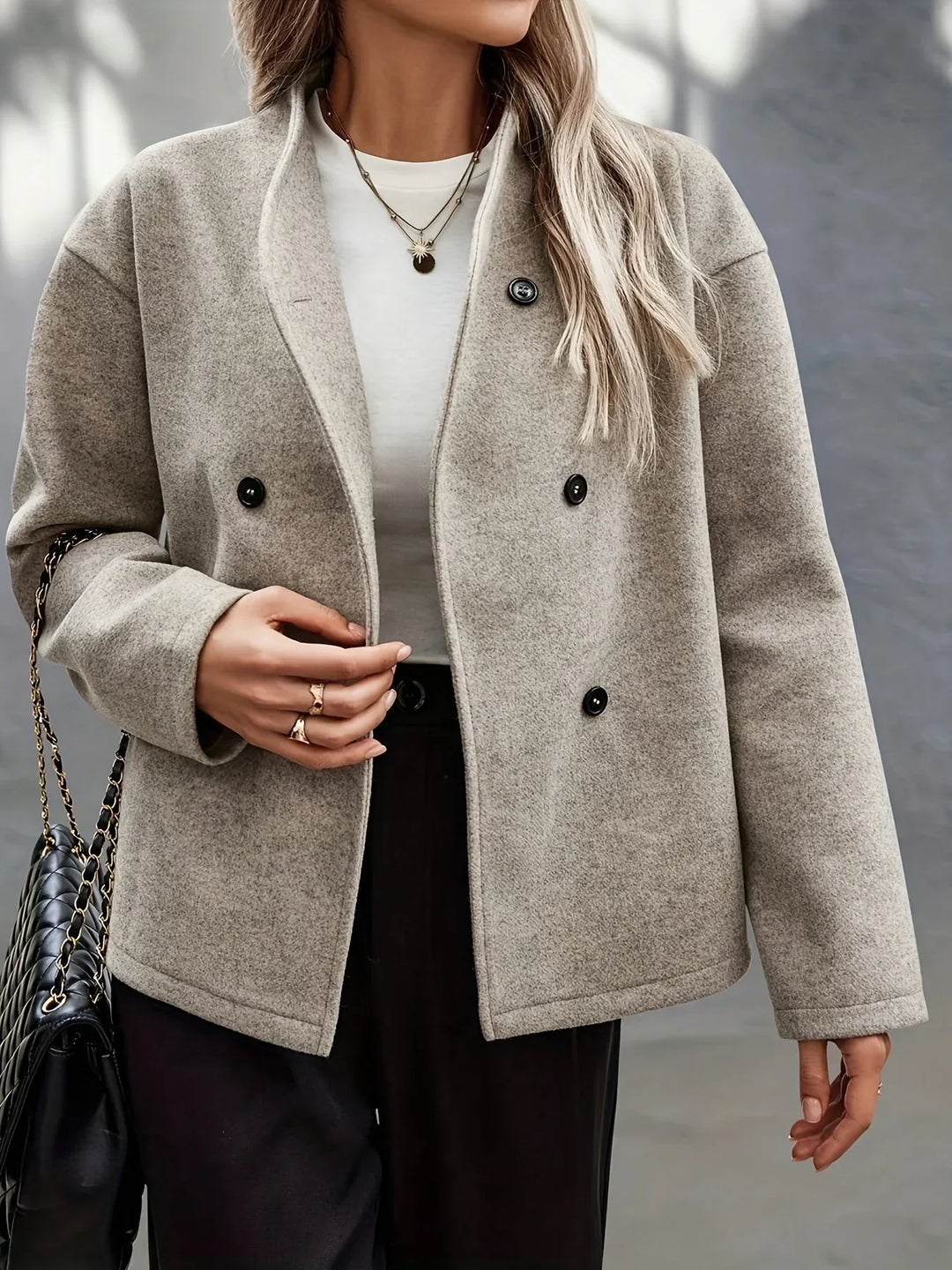 Women's Wool Double Breasted Peacoat