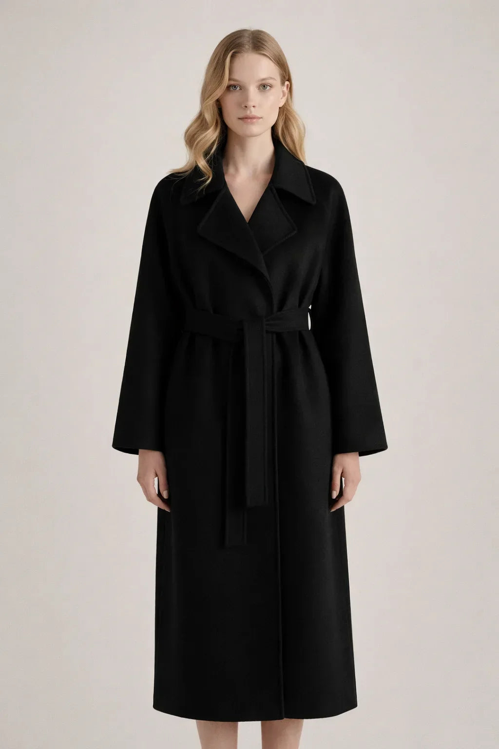 Women's Long Belted Trench Coat