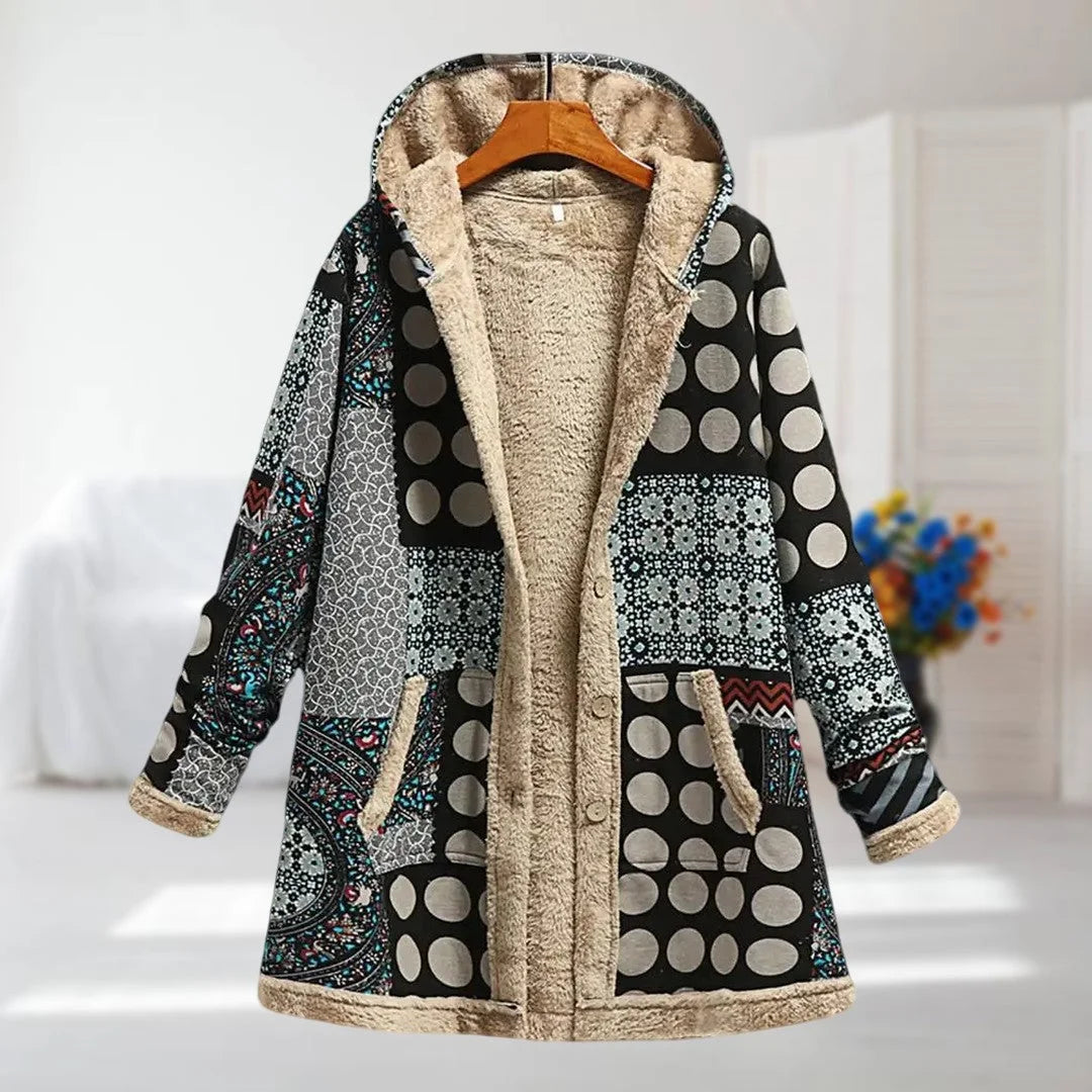 Women's Floral Zip-Up Hood Jacket – Reversible Print