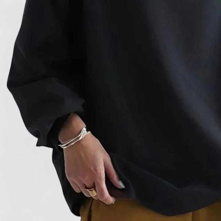 Women's Stand Collar Sweatshirt – Loose Draped
