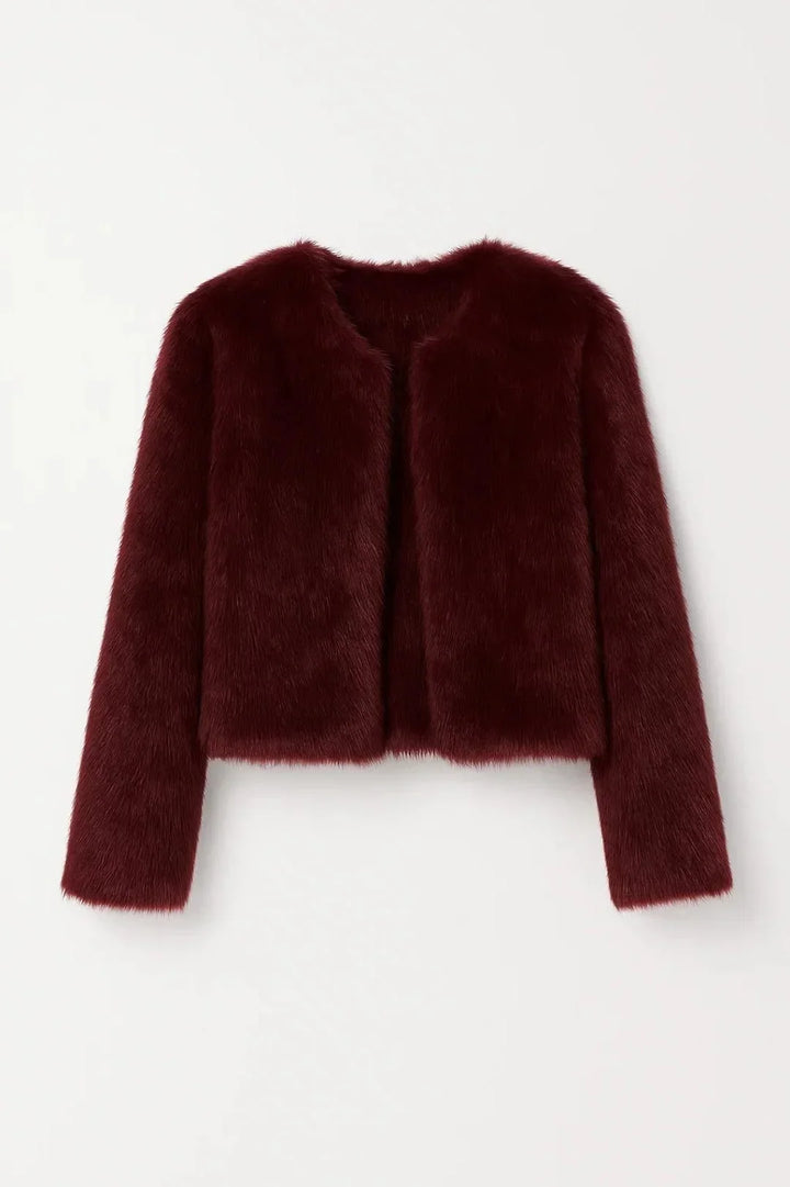 Women's Faux Fur Jacket Cropped Shrug
