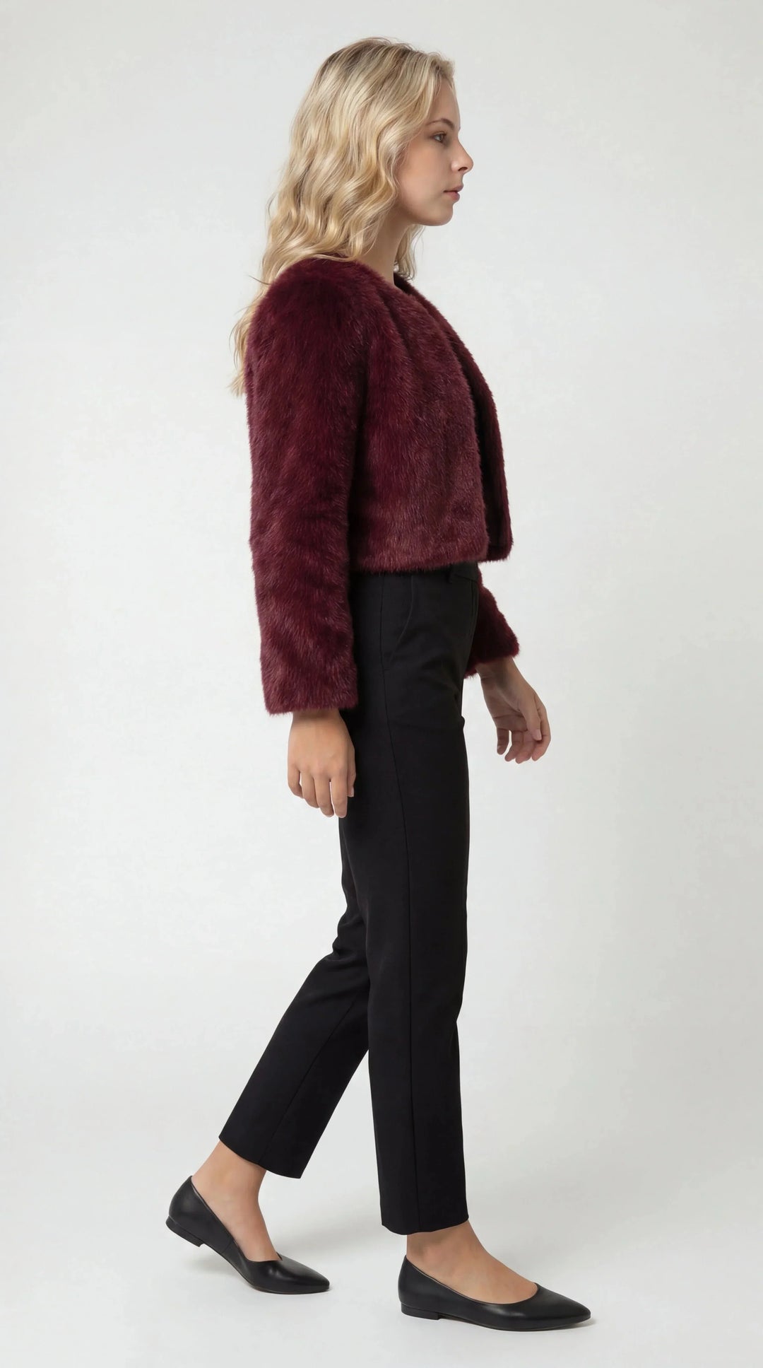 Women's Faux Fur Jacket Cropped Shrug