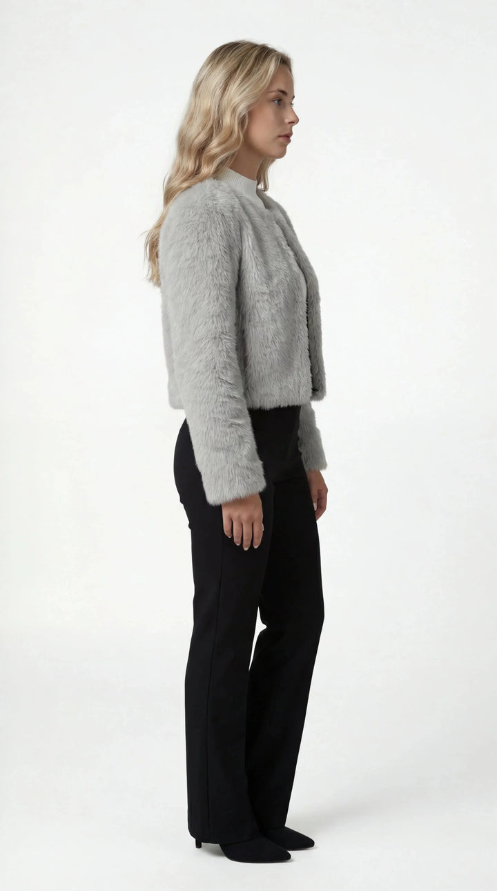 Women's Faux Fur Jacket Cropped Shrug