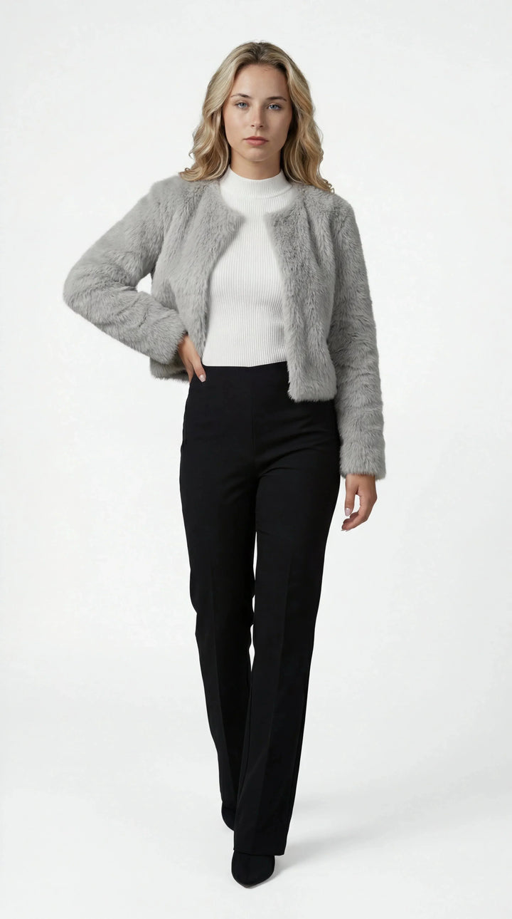 Women's Faux Fur Jacket Cropped Shrug