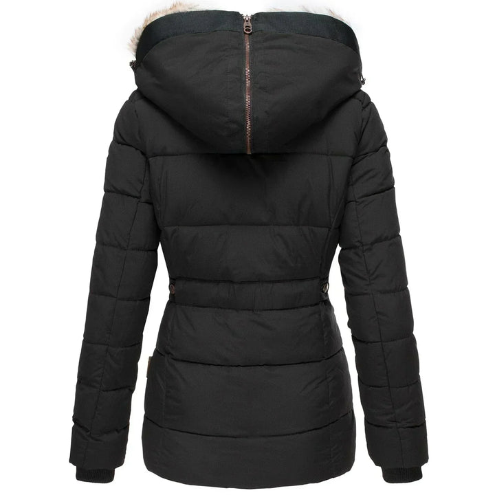Women's Puffer Jacket, Fitted – Fur-Lined Hood