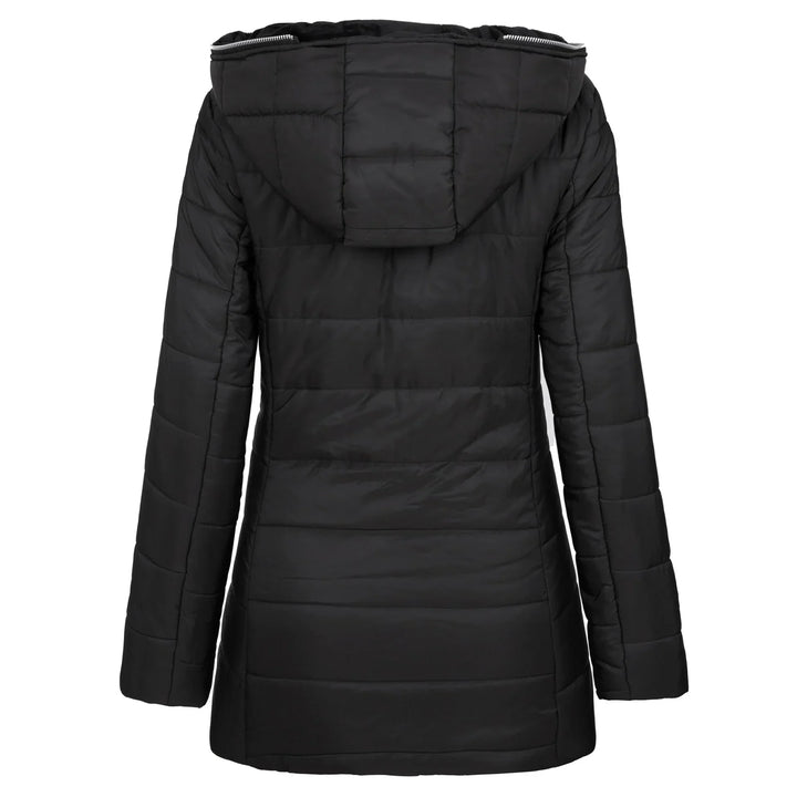 Women's Fitted Hooded Quilted Puffer Jacket – Fleece Lining