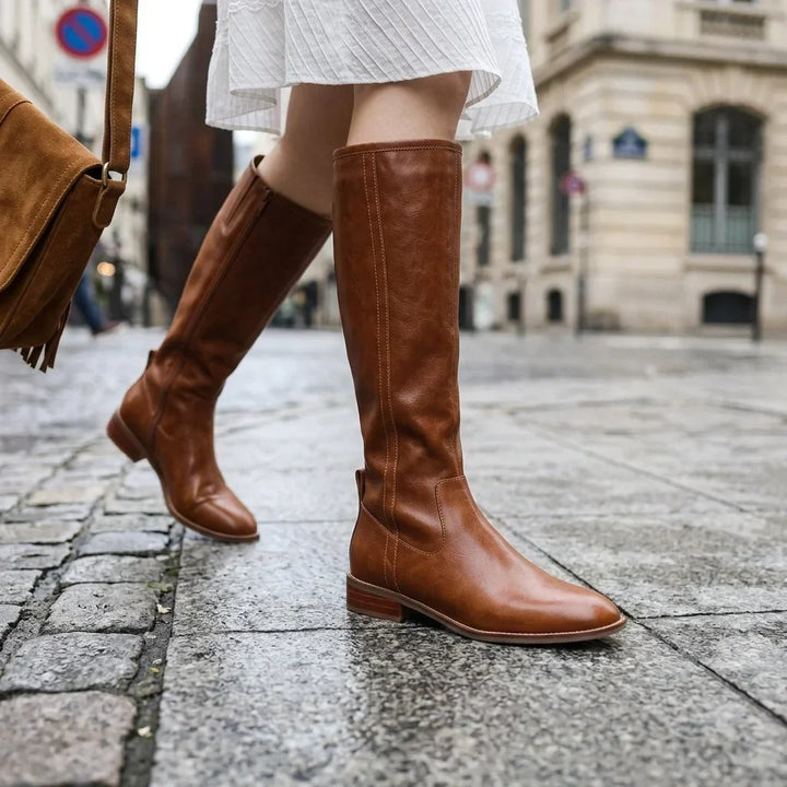 Women's Knee High Boots In Riding Style – Block Heel