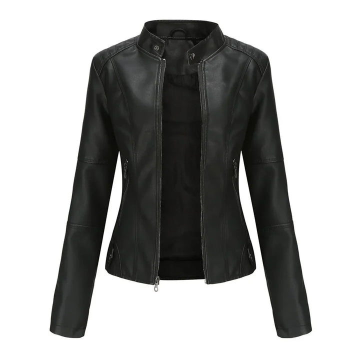 Women's Leather Zip-Up Jacket