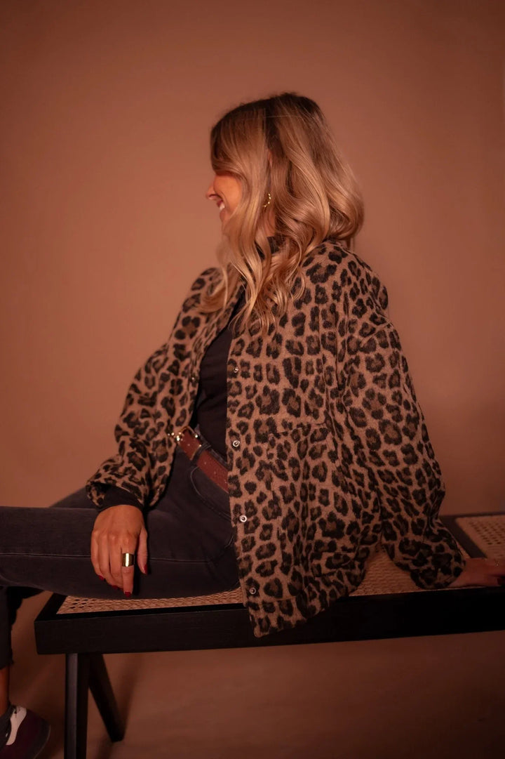 Women's Leopard Print Bomber Jacket