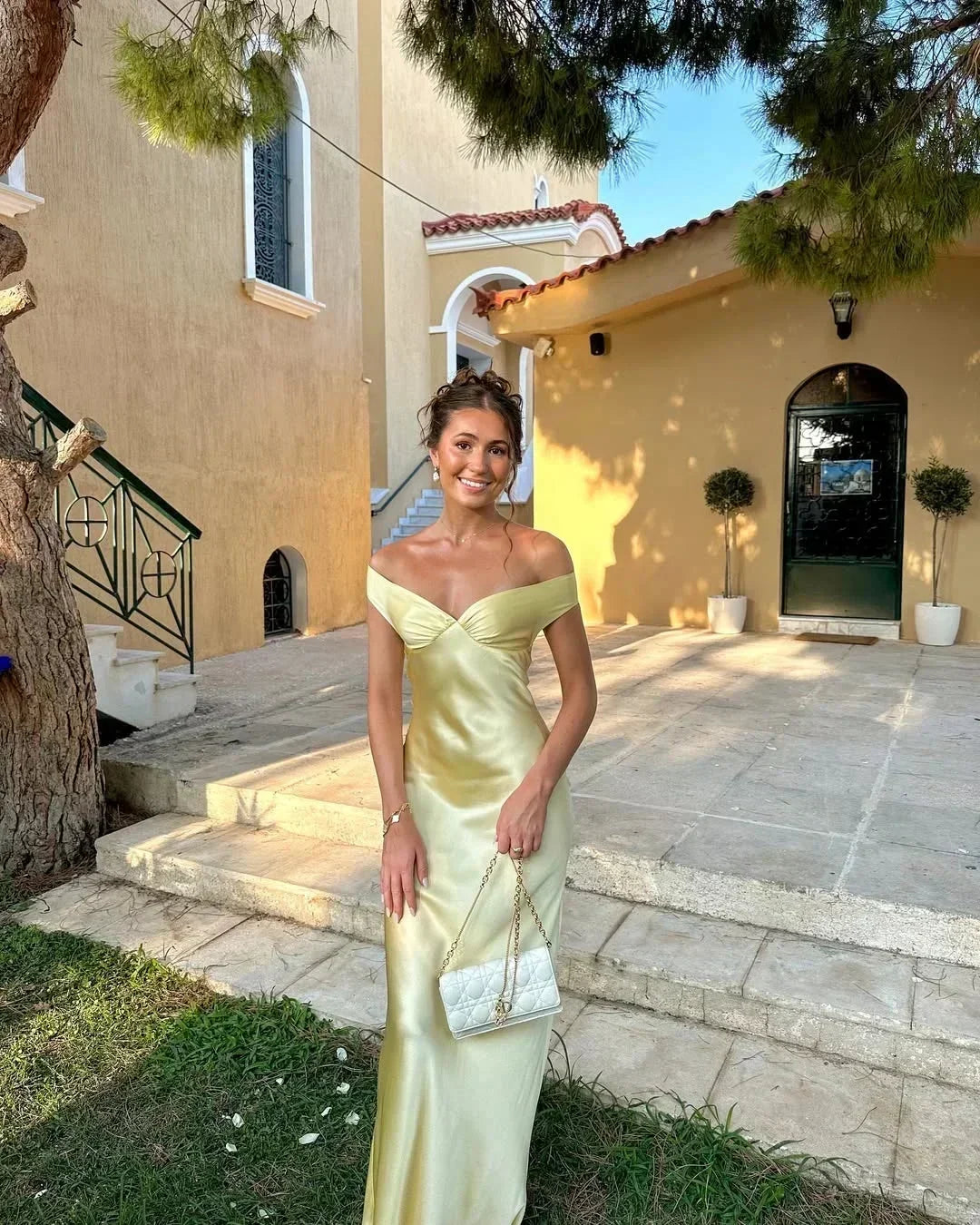 Women's Maxi Dress – Off-Shoulder Christmas Party