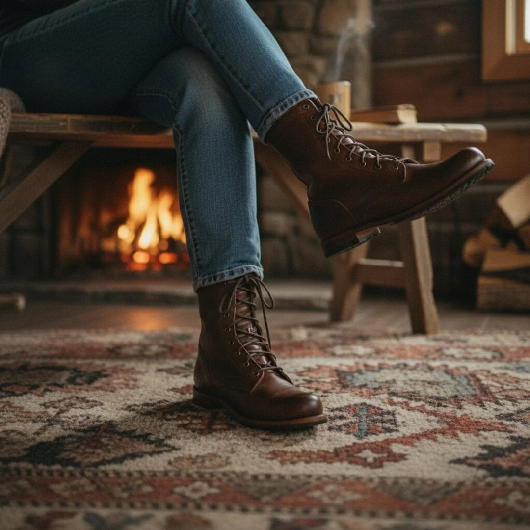 Women's Mid-Calf Boots – Lace-Up