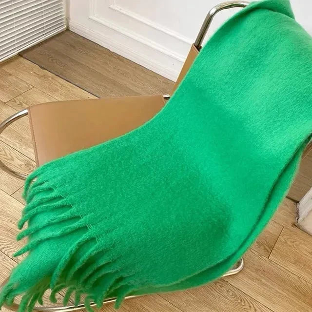 Women's Scarf – Long Fringe Winter Cotton Tassels