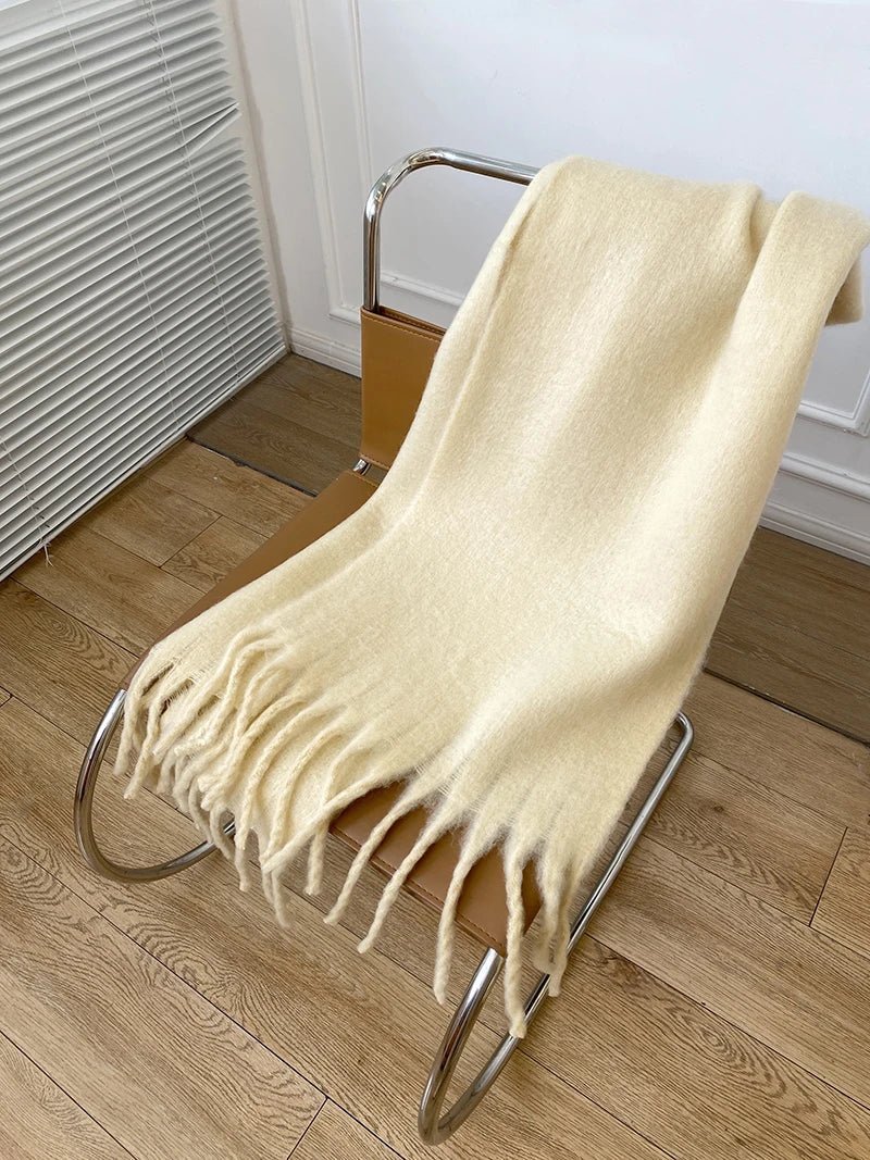 Women's Scarf – Long Fringe Winter Cotton Tassels