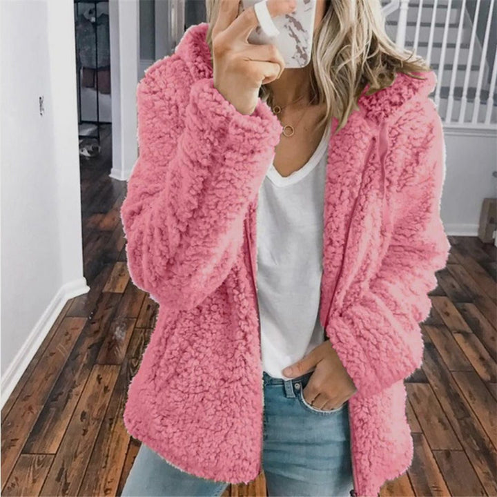 Women's Jacket – Oversized Hooded Textured Fleece