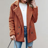 Women's Blazer – Textured Relaxed-Fit Double-Breasted