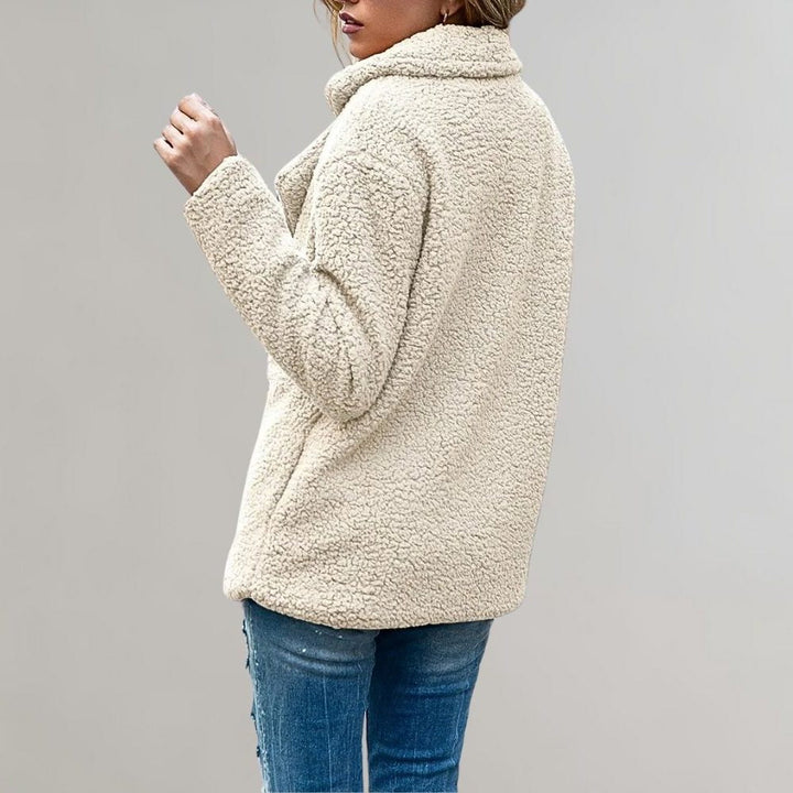 Women's Blazer – Textured Relaxed-Fit Double-Breasted