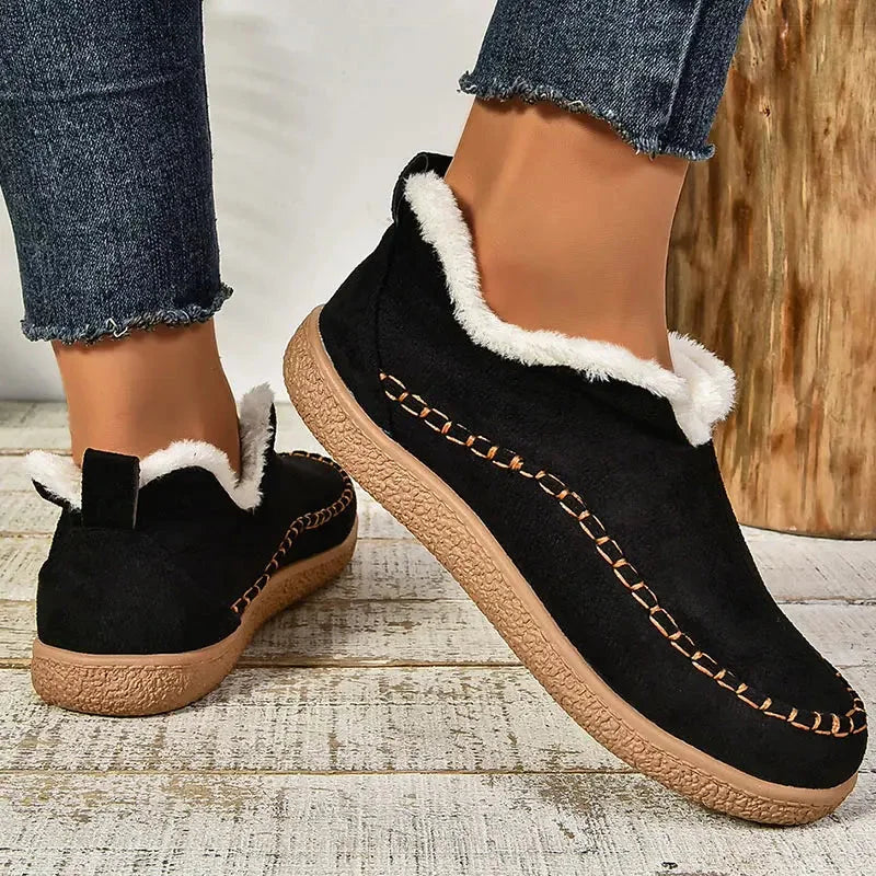 Women's Suede Ankle Boots – Fluffy Lining
