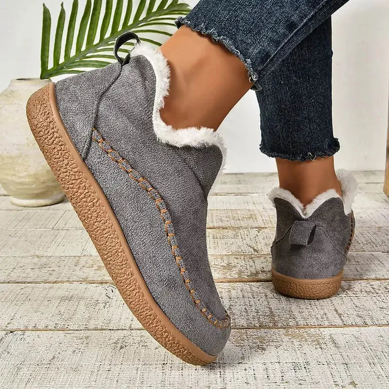 Women's Suede Ankle Boots – Fluffy Lining