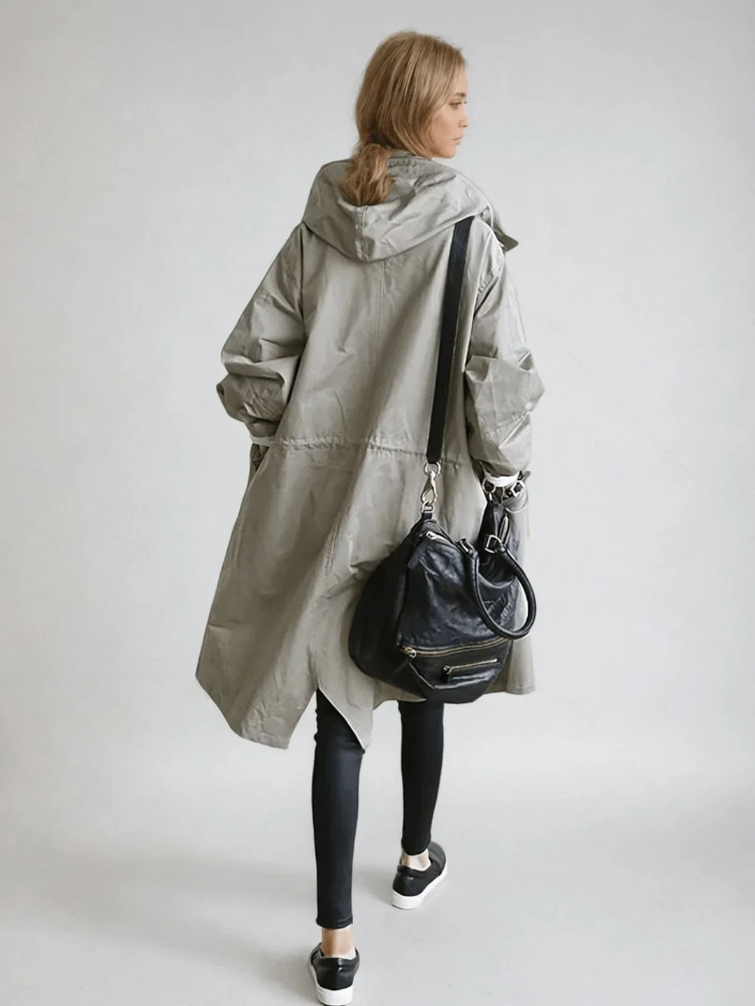 Women's Oversized Button-Down Trench Coat