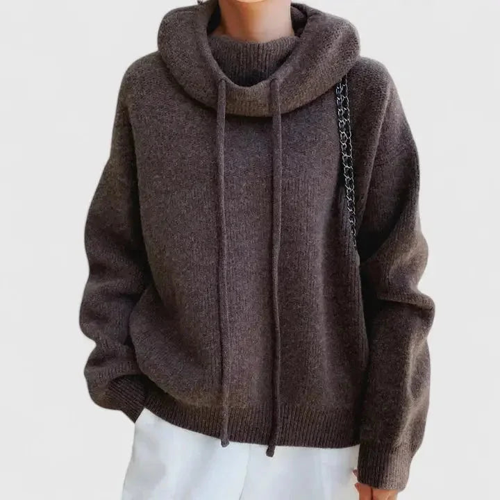 Women's Oversized Ribbed Knit Hoodie