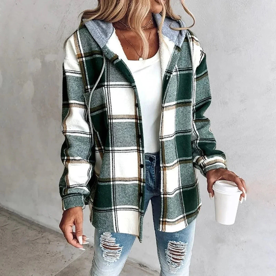 Women's Plaid Oversized Cardigan