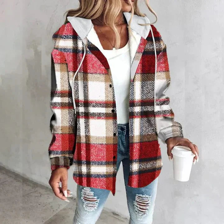 Women's Plaid Oversized Cardigan