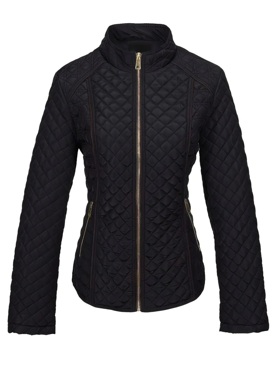 Women's Quilted Jacket – Stand Collar