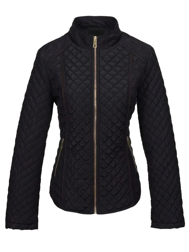 Women's Quilted Jacket – Stand Collar