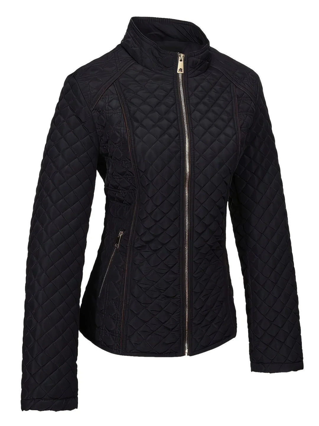 Women's Quilted Jacket – Stand Collar