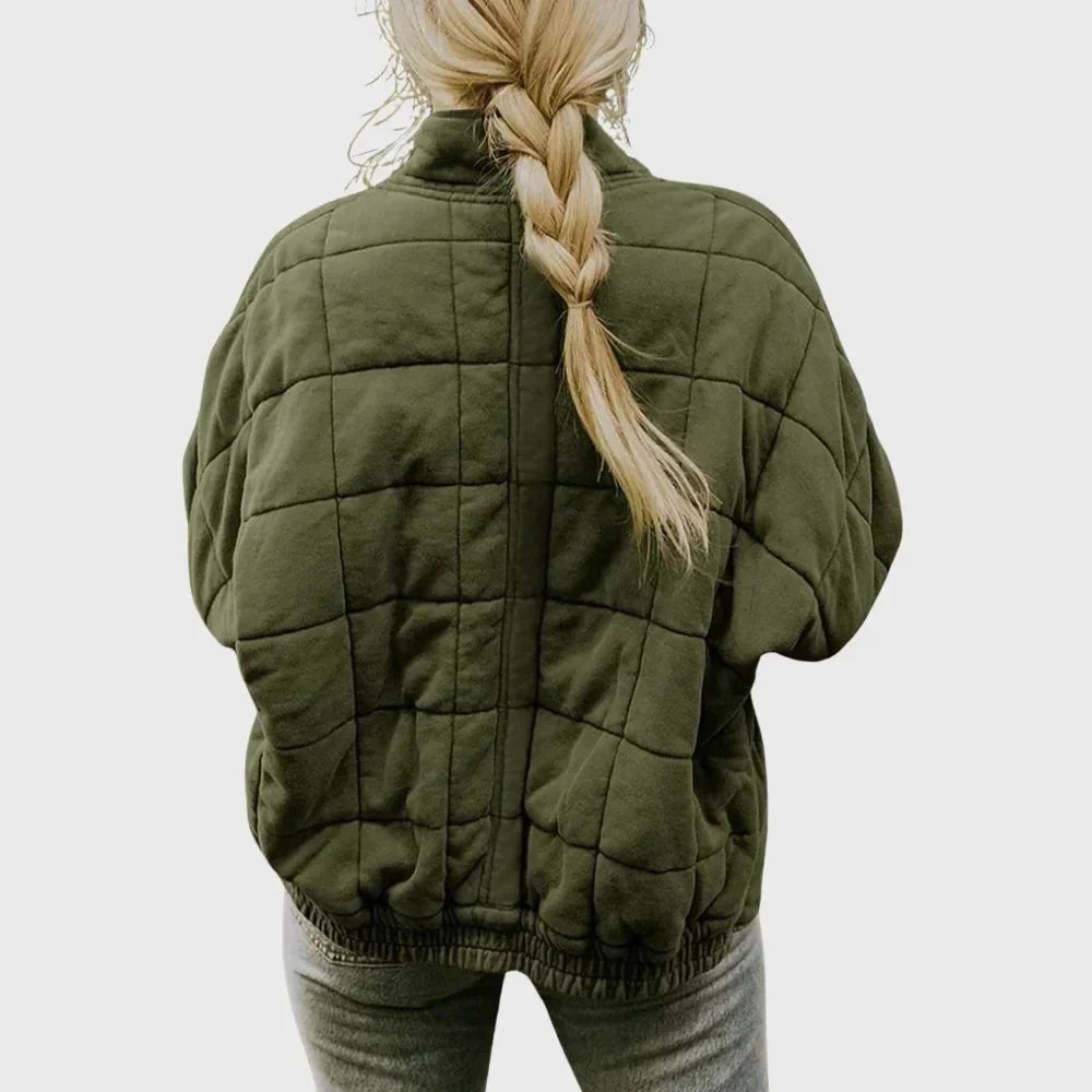 Women's Quilted Oversized Bomber Jacket