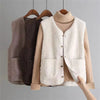 Women's Ribbed Knit Button-Up Vest