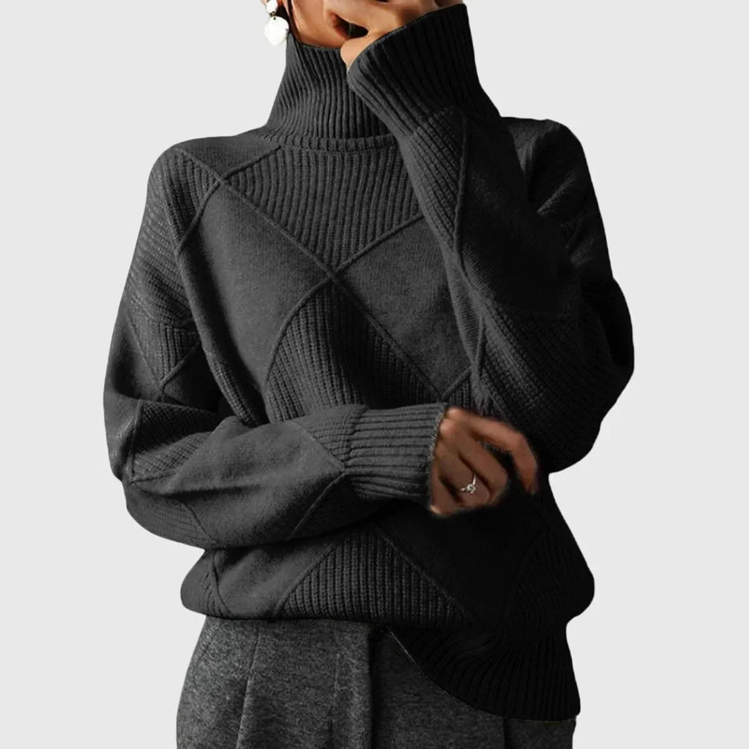 Women's Ribbed Knit Turtleneck Sweater