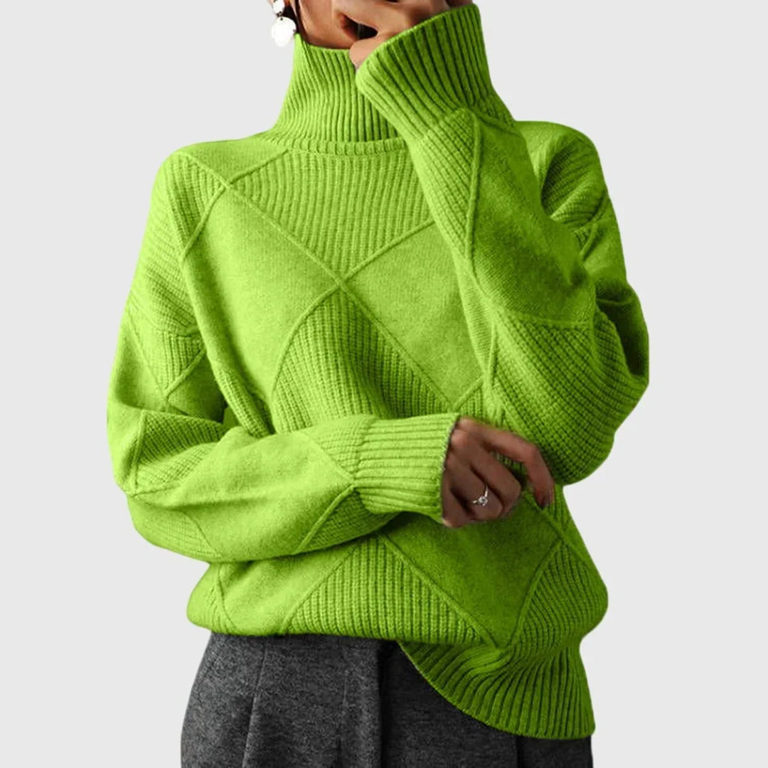 Women's Ribbed Knit Turtleneck Sweater
