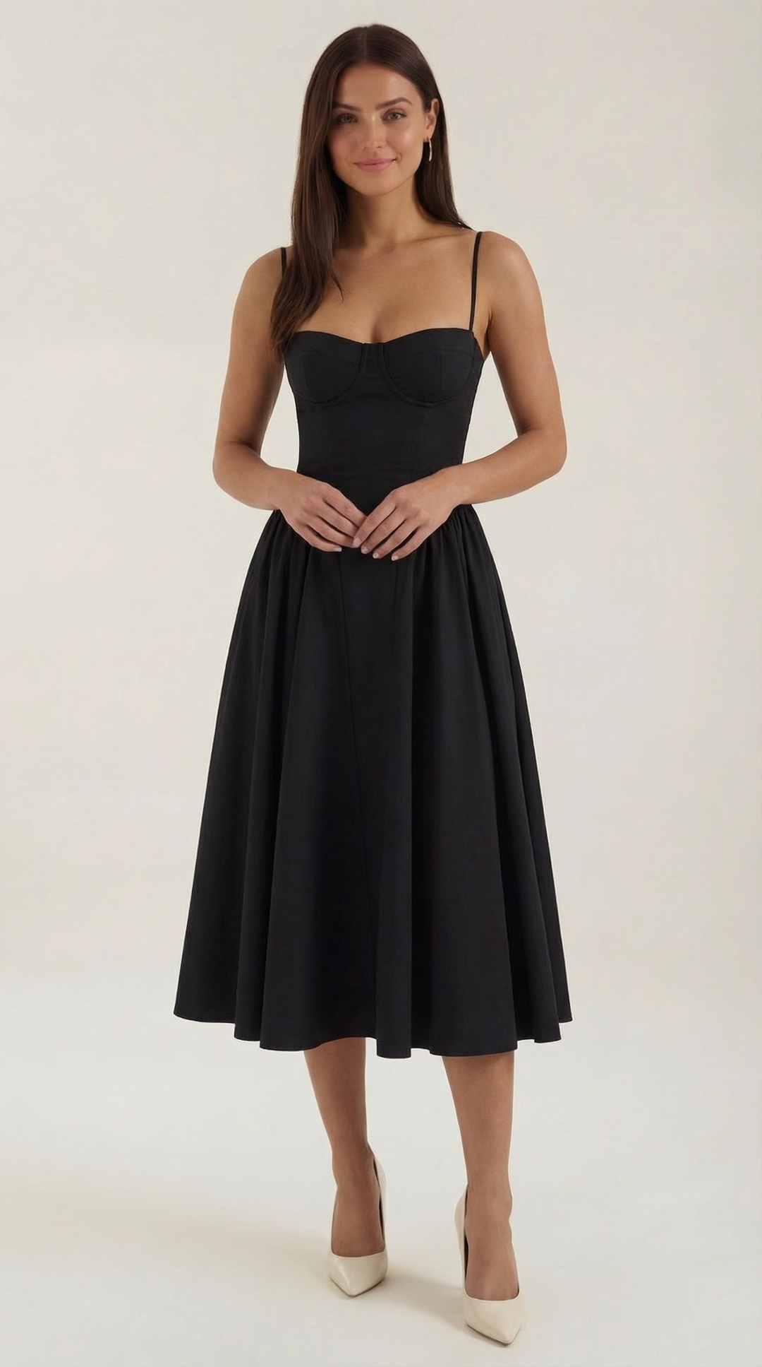 Women's Midi Dress – Floral Corset Christmas Party