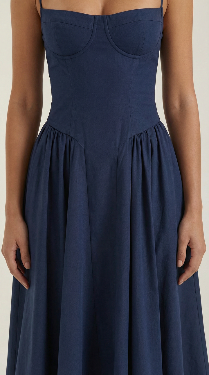Women's Midi Dress – Floral Corset Christmas Party