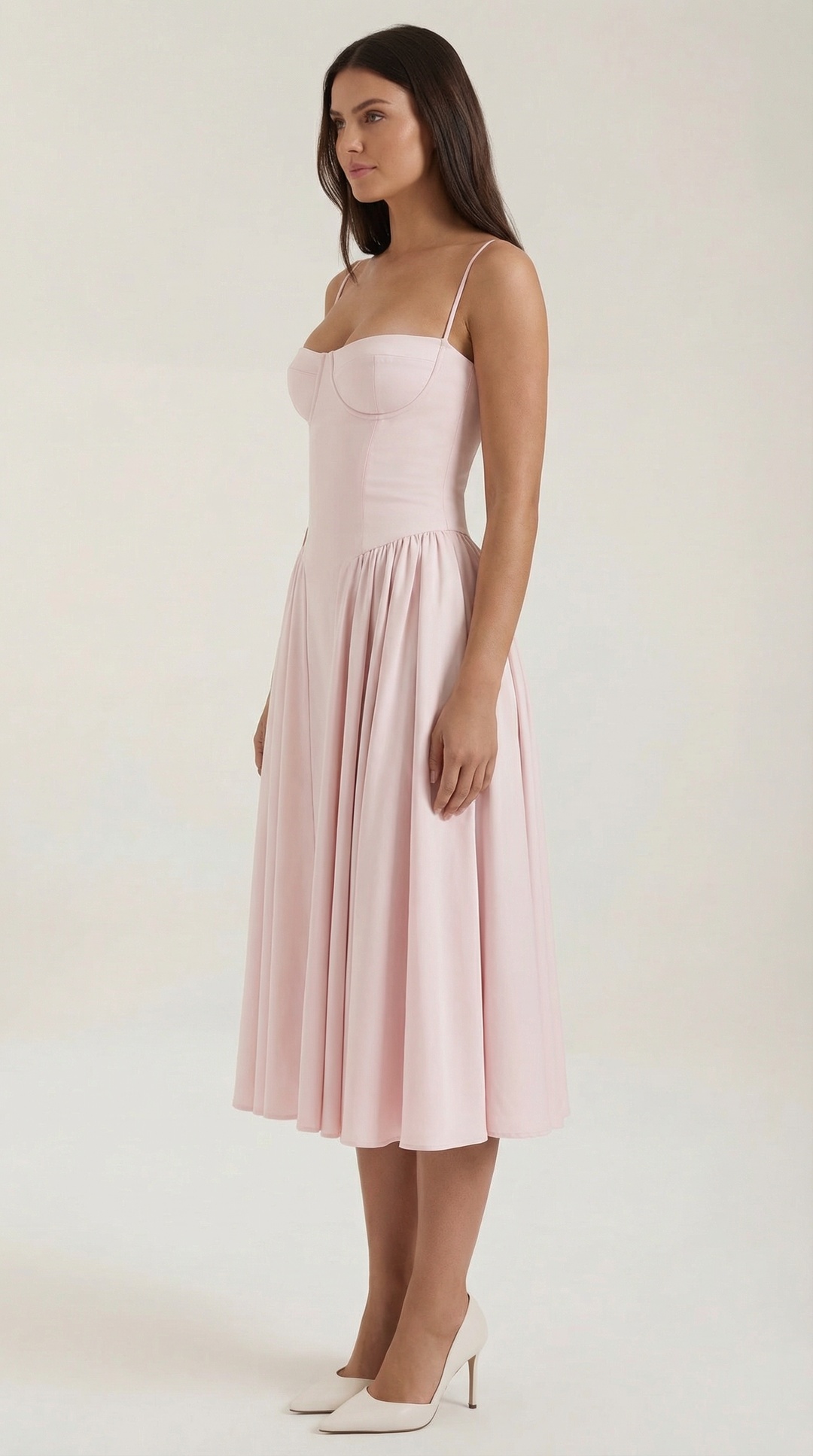 Women's Midi Dress – Floral Corset Christmas Party