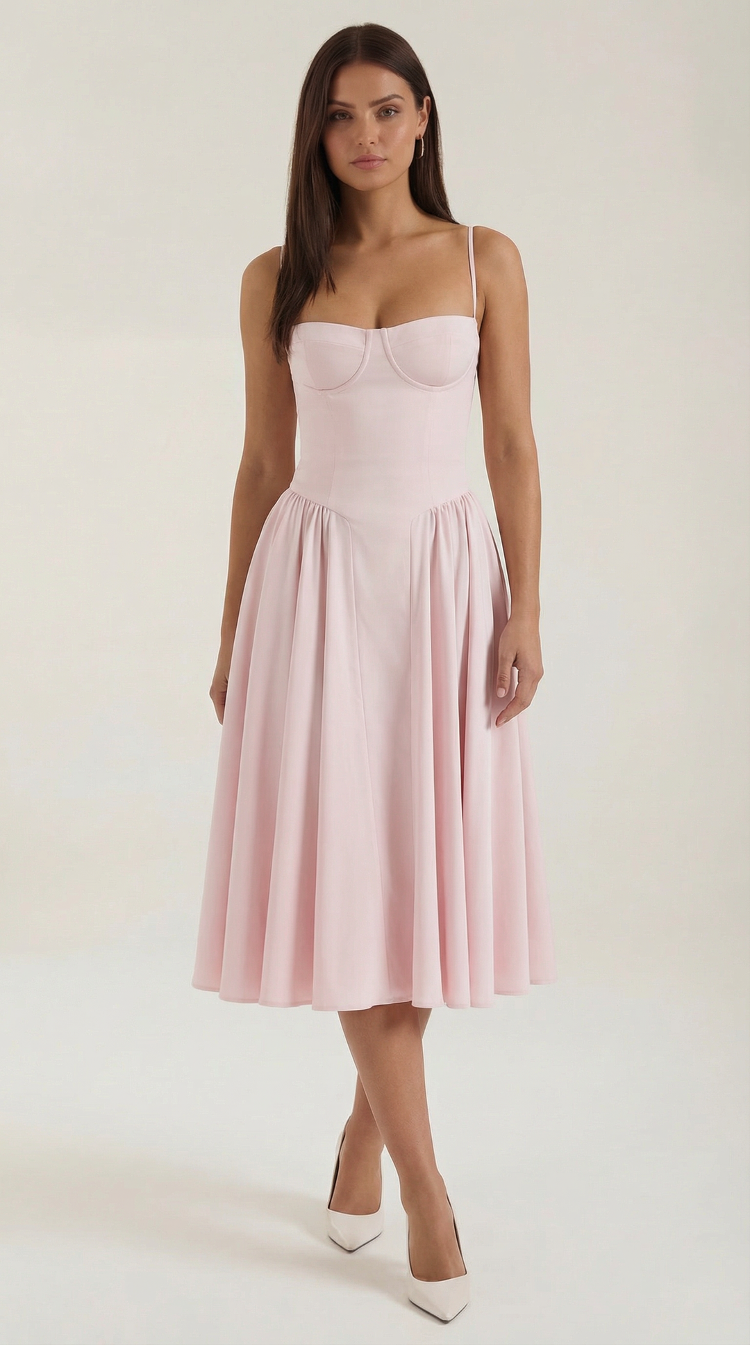 Women's Midi Dress – Floral Corset Christmas Party