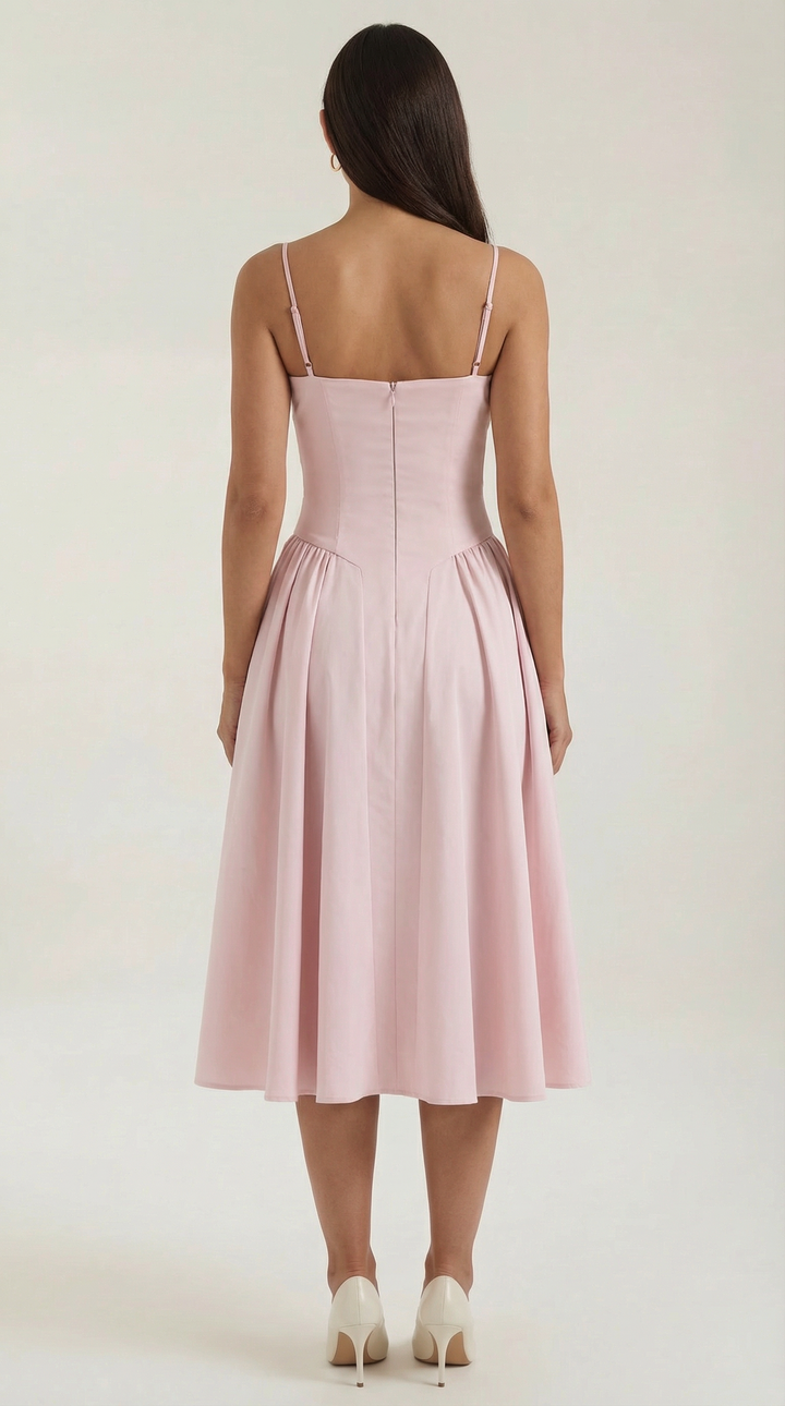 Women's Midi Dress – Floral Corset Christmas Party