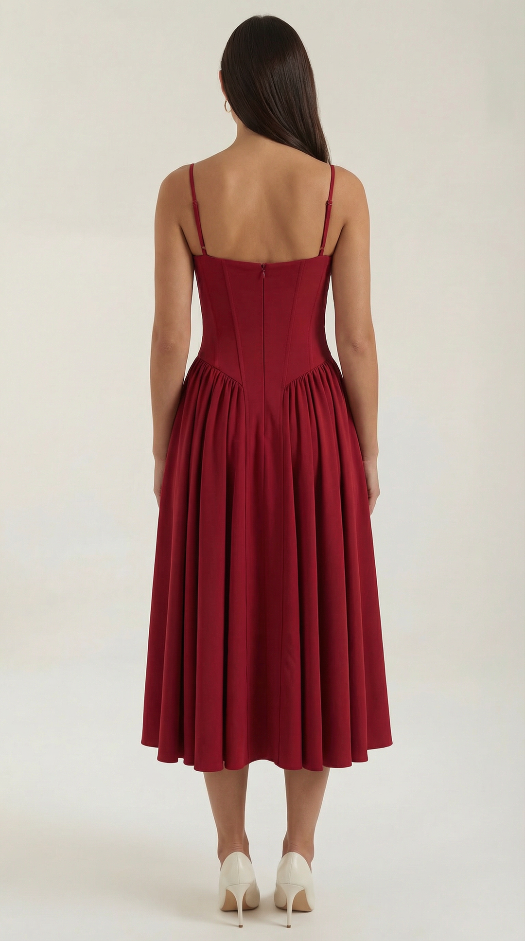 Women's Midi Dress – Floral Corset Christmas Party