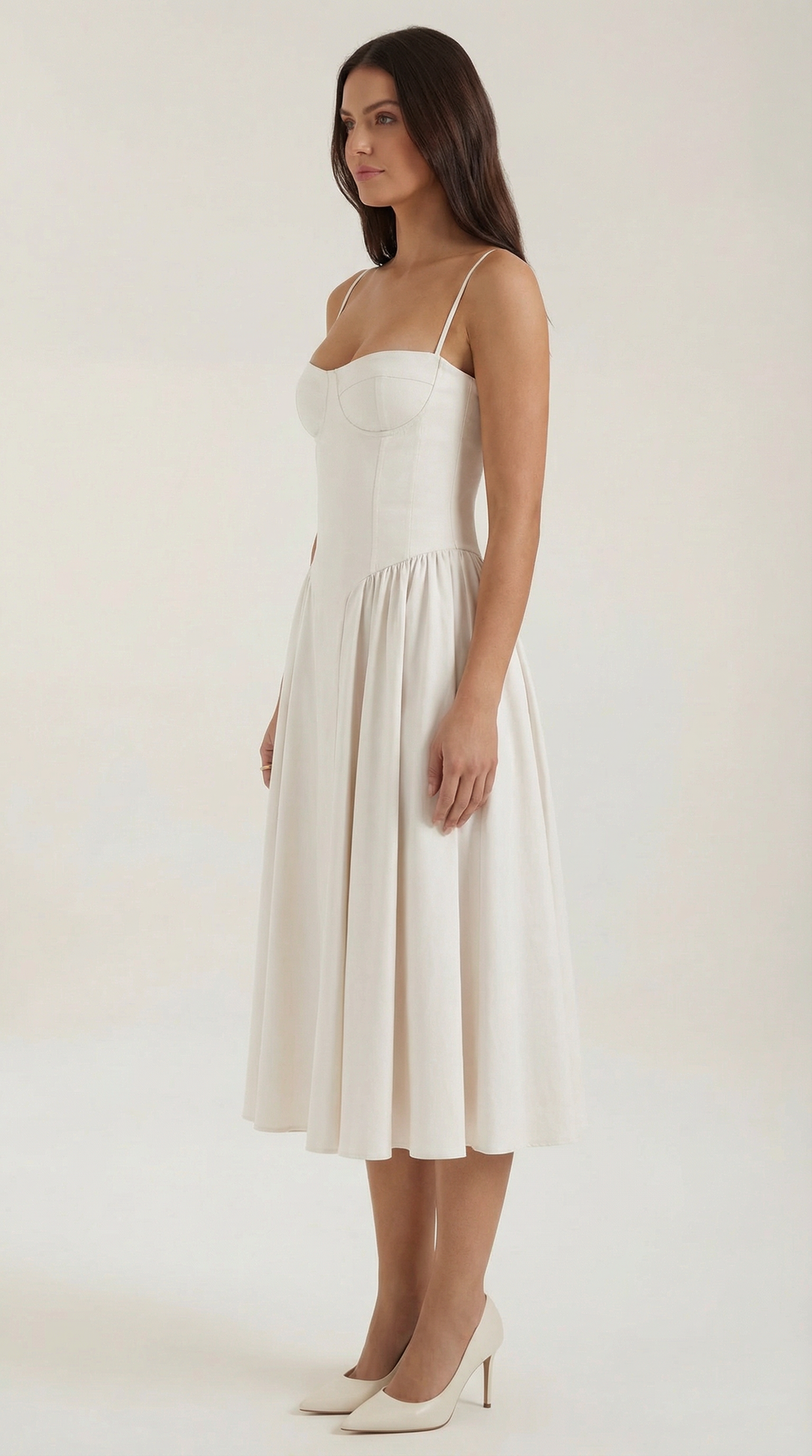 Women's Midi Dress – Floral Corset Christmas Party