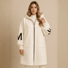 Women's Coat – Oversized Longline Hooded Wool-Look