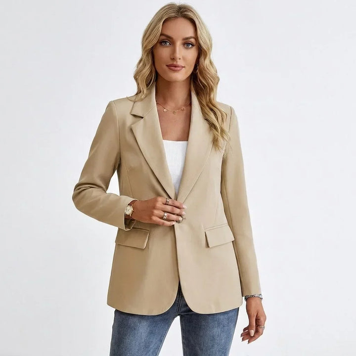 Women's Single-Breasted Tailored Blazer – Notch Lapel
