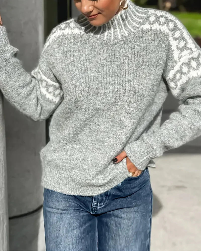 Women's Fair Isle Knit Roll Neck Jumper – Pattern