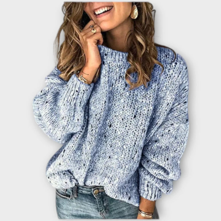 Women's Knit Crew Neck Jumper – Dropped Shoulder